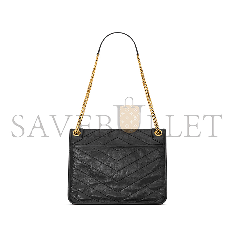 YSL NIKI MEDIUM IN VINTAGE LEATHER 6331840EN071000 (28*20*8.5cm)
